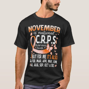 Im November tragen wir Orange Ribbon CRPS Bewussts T-Shirt