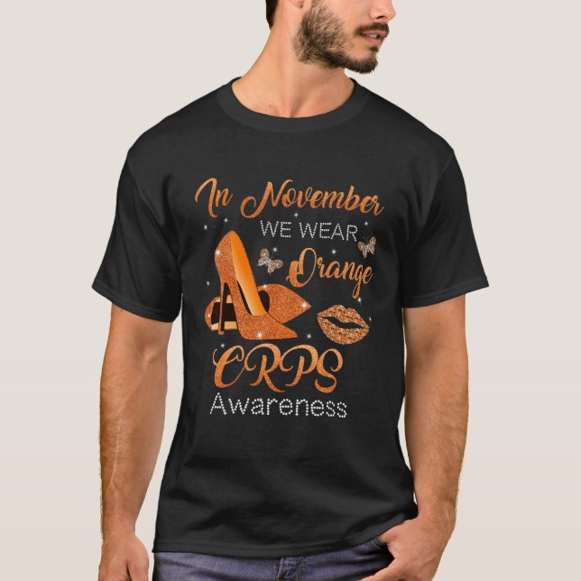 Im November tragen wir orangefarbene High Heels Sc T-Shirt (Vorderseite)