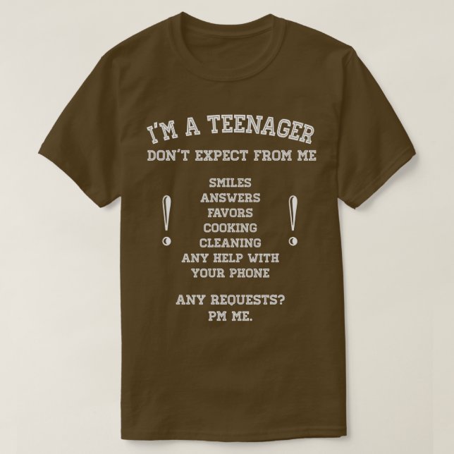 Im Offiziellen Teenager Dont erwarten 13. 14. Gebu T-Shirt (Design vorne)
