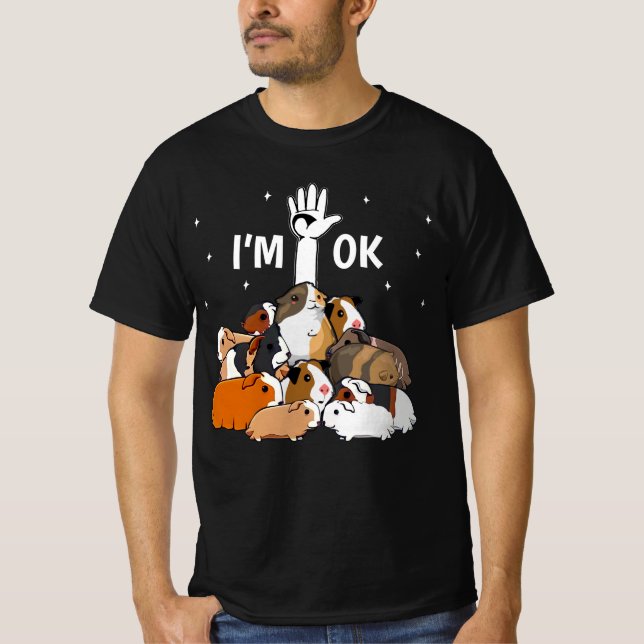 I'm Ok Funny Guinea Pigs Lover T-Shirt (Vorderseite)