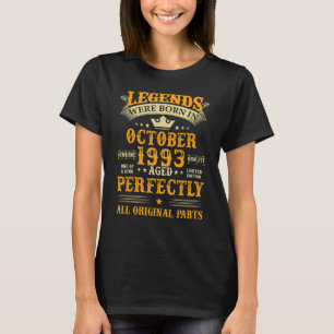 Im Oktober 1993 waren 29 Jahre alt 29 Jahre Gebore T-Shirt
