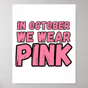 Im Oktober Brustkrebs-Bewusstsein Poster