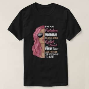 Im Oktober Frau habe ich 3 Sides Oktober Girl Bi T-Shirt