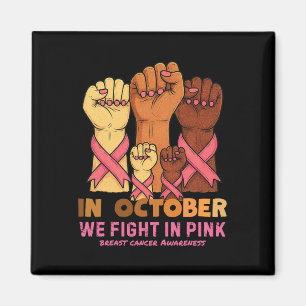 Im Oktober kämpfen wir gegen Vintagen rosa Brustkr Magnet