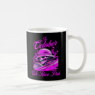 Im Oktober rennen wir rosa Schädelstiefkrebs Kaffeetasse
