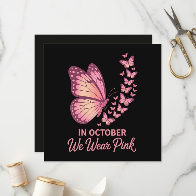 im Oktober rosa Brust Schmetterling Programm (Vorderseite/Rückseite Beispiel)