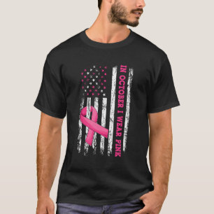 Im Oktober trage ich die amerikanische Flagge K Br T-Shirt