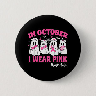 Im Oktober trage ich pinkfarbenes Brustkrebsgas Button