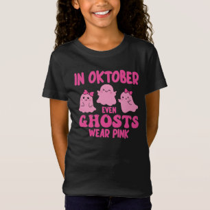 Im Oktober tragen sogar Geister rosa Brustkrebs T-Shirt