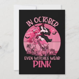 Im Oktober tragen sogar Hexen eine rosa T-Shirt-Br Save The Date