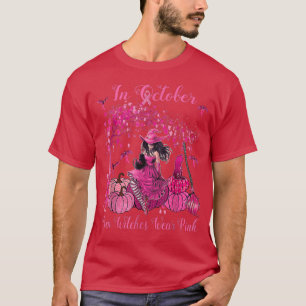 Im Oktober tragen sogar Hexen rosa Brustkrebs T-Shirt
