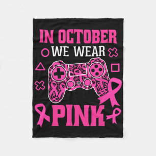 Im Oktober tragen wir das Pink Game Breast Cancer Fleecedecke