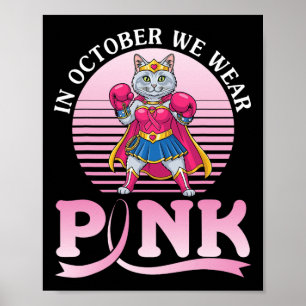 Im Oktober tragen wir den Katzenkrieger der türkis Poster