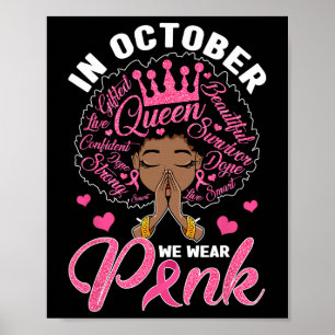 Im Oktober tragen wir den rosa Brustkrebs-Krieger  Poster