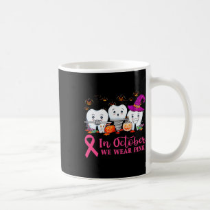 Im Oktober tragen wir den rosa Ribbon-Brustkrebs Kaffeetasse