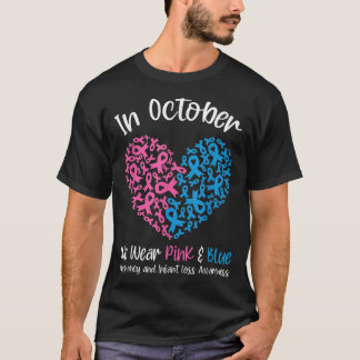 Im Oktober tragen wir den Verlust der rosa blauen  T-Shirt