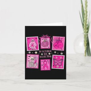 Im Oktober tragen wir die Briefmarke des rosa Geis Karte