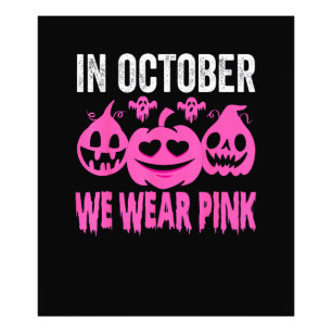 Im Oktober tragen wir die Pink Breast Cancer Pumpk Fotodruck