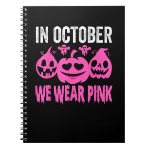 Im Oktober tragen wir die Pink Breast Cancer Pumpk Notizblock