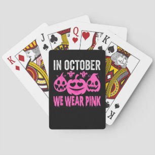 Im Oktober tragen wir die Pink Breast Cancer Pumpk Spielkarten