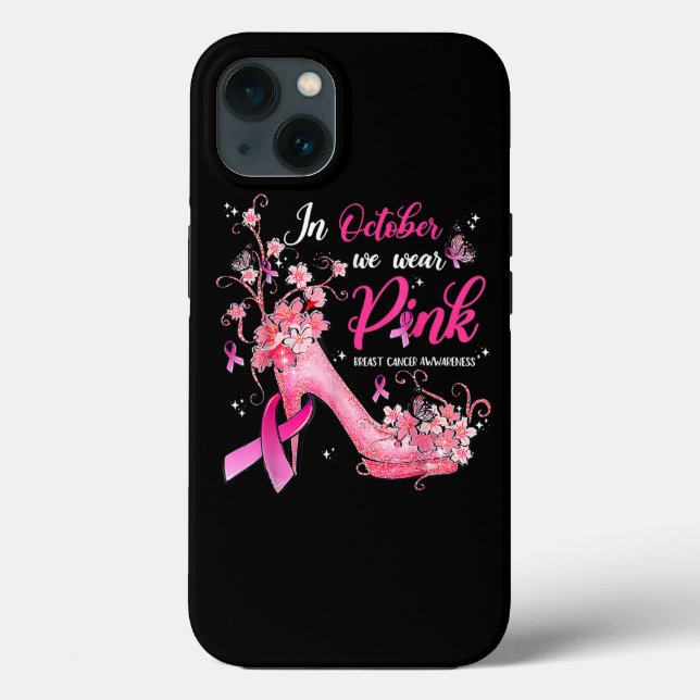 Im Oktober tragen wir ein pinkfarbenes Brustkrebsb Case-Mate iPhone Hülle (Rückseite)