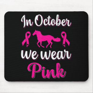 Im Oktober tragen wir ein pinkfarbenes Brustkrebsb Mousepad