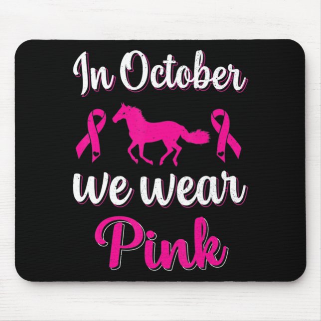 Im Oktober tragen wir ein pinkfarbenes Brustkrebsb Mousepad (Vorne)