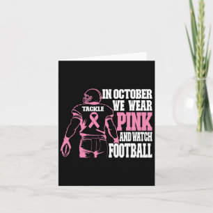 Im Oktober tragen wir ein pinkfarbenes Brustkrebsw Karte