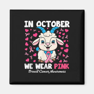 Im Oktober tragen wir ein rosa Brustkrebs-Bewussts Magnet