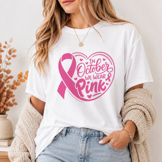 Im Oktober tragen wir ein rosa Hemd Tri-Blend Shirt