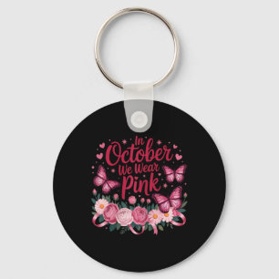 Im Oktober tragen wir eine Niedliche, rosa Schmett Schlüsselanhänger