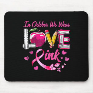 Im Oktober tragen wir eine Pink-Liebe-Brustkrebs-A Mousepad
