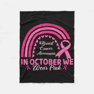 Im Oktober tragen wir eine rosa Brustkrebserkranku Fleecedecke