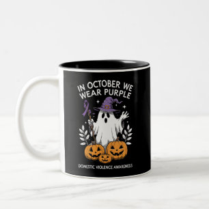 Im Oktober tragen wir einen Lila Gewalt Ghost Zweifarbige Tasse