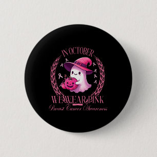 Im Oktober tragen wir einen rosa Geist, der Brustk Button