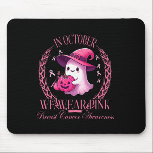 Im Oktober tragen wir einen rosa Geist, der Brustk Mousepad