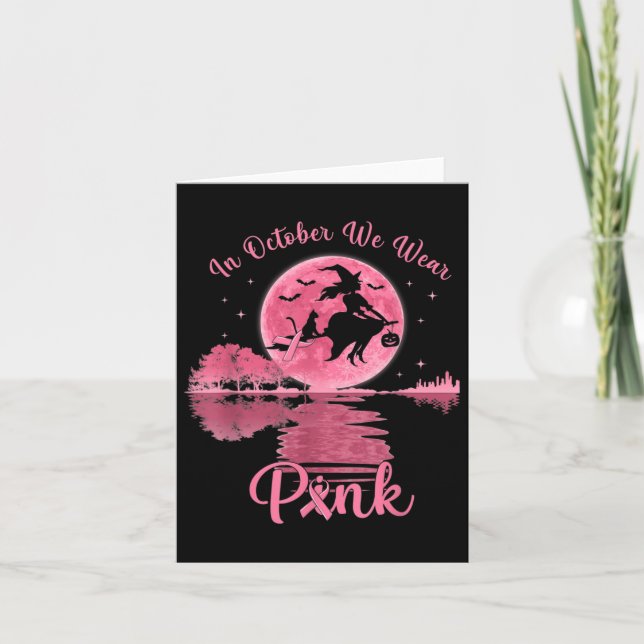 Im Oktober tragen wir einen rosa Hexenkrebs-Schlag Karte (Vorderseite)