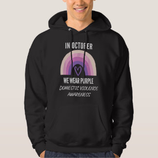 Im Oktober tragen wir Lila Häusliche Gewalt Aufklä Hoodie