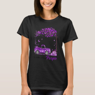 Im Oktober tragen wir lila Häusliche Gewalt Herbst T-Shirt