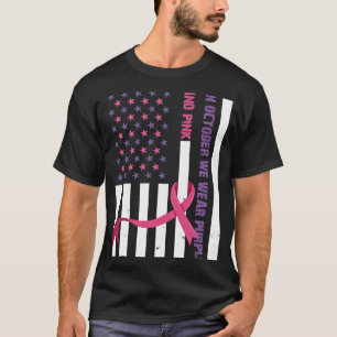 Im Oktober tragen wir Lila und rosa häusliche Viol T-Shirt