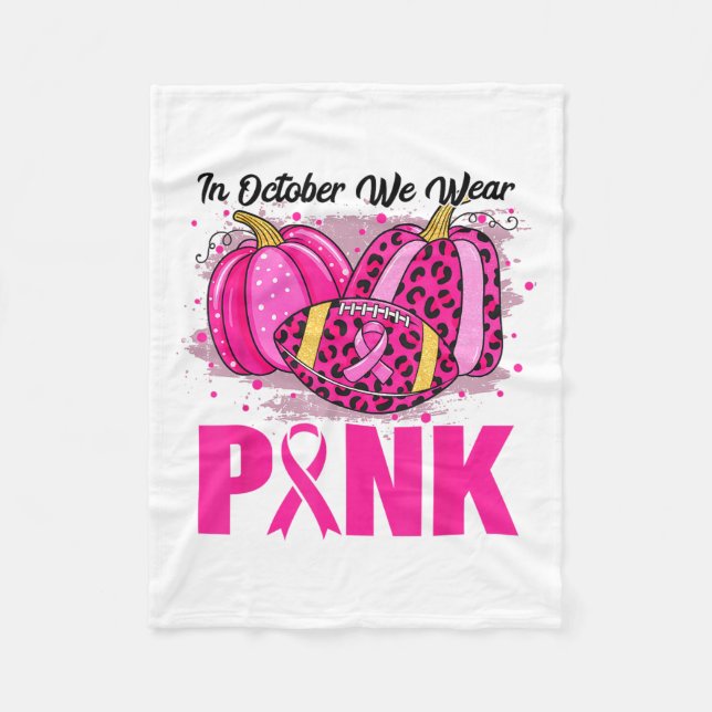 Im Oktober tragen wir NK Breast Cancer Aware Fleecedecke (Vorderseite)