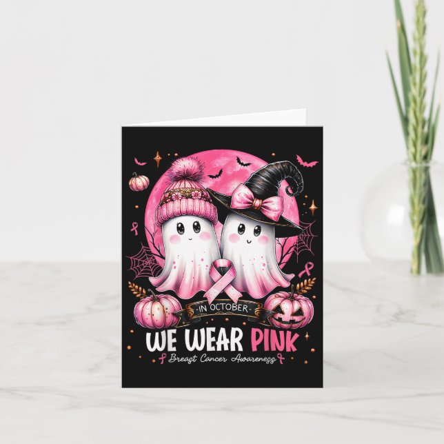 Im Oktober tragen wir Nk Geist Hexe Brustkrebs Auf Karte (Vorderseite)