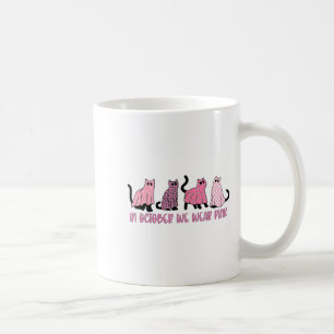 Im Oktober tragen wir NK Ghost Cats Brustkrebs Awa Kaffeetasse