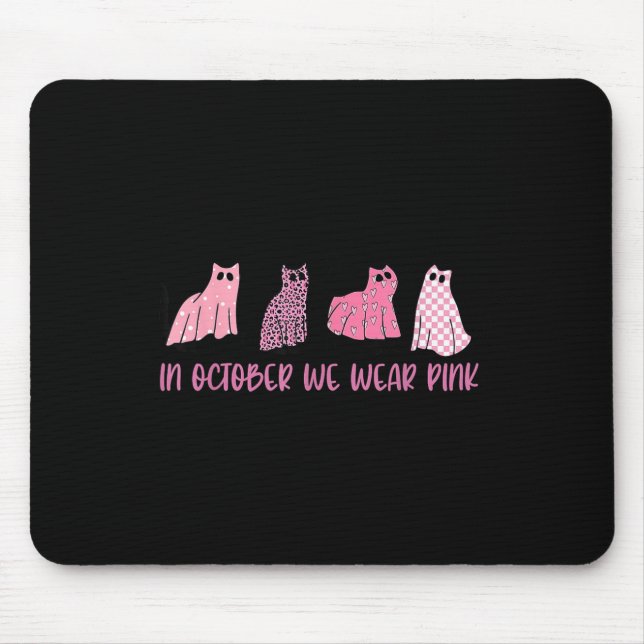 Im Oktober tragen wir NK Ghost Cats Brustkrebs Awa Mousepad (Vorne)