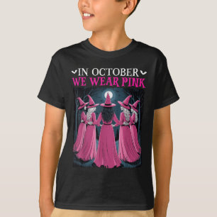 Im Oktober tragen wir Nk Hexe Halloween Brustkrebs T-Shirt