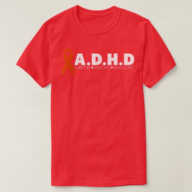 Im Oktober tragen wir Orange ADHD Awareness Orange T-Shirt (Design vorne)