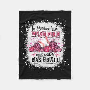 Im Oktober tragen wir pink Baseball BreastCancer A Fleecedecke
