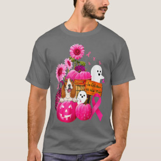Im Oktober tragen wir Pink Basset Hound Brustkrebs T-Shirt