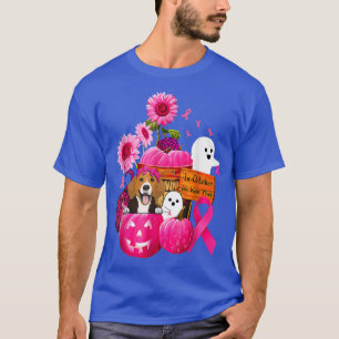Im Oktober tragen wir Pink Beagle Brustkrebs Hallo T-Shirt