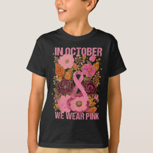Im Oktober tragen wir Pink Boho Brustkrebs Pink Ri T-Shirt